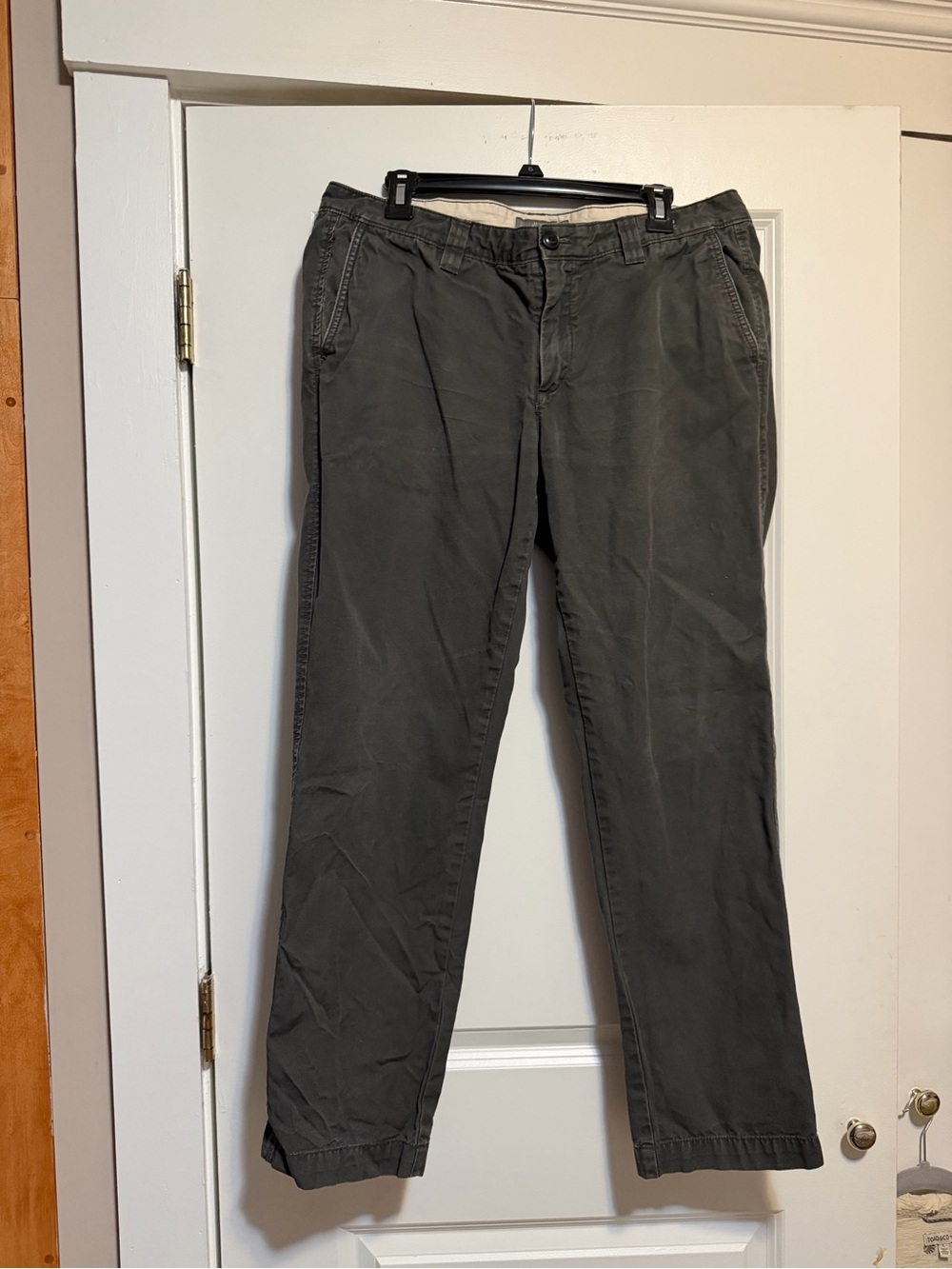L.L. Bean Men's Slim Straight Fit Chino Pants in Dark Gray
